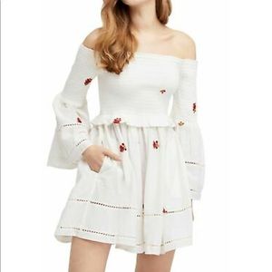 Free People Off the Shoulder White Dress